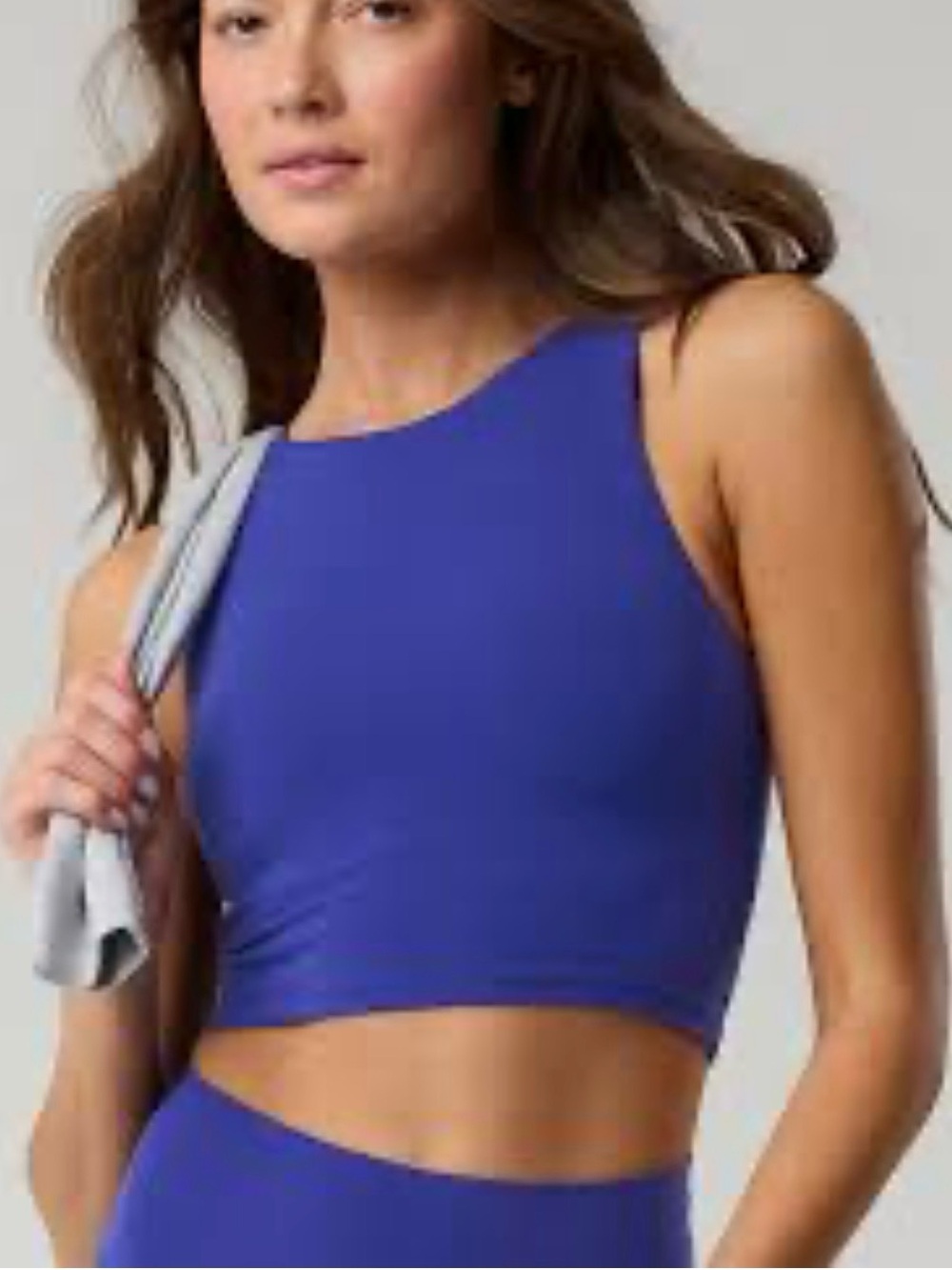 Aerie Real ME XTRA Women's Royal Blue Sleeveless Crop Top/sports bra, sz xs